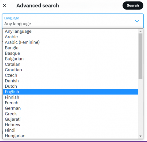 Suche nach Sprache