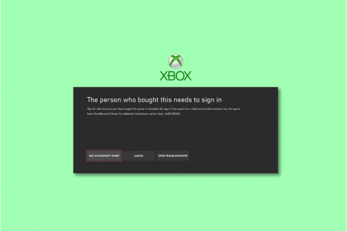 შეასწორეთ ის, ვინც ეს იყიდა, უნდა შევიდეს შეცდომა Xbox-ზე