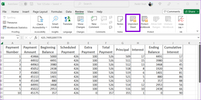 Az Excel munkalap védelmének feloldása