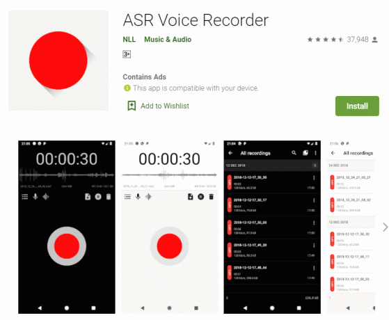 Registratore vocale ASR