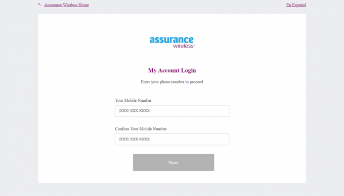 Assurance Wireless Accedi alla pagina