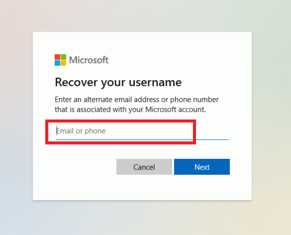 استرجع اسم المستخدم الخاص بك عن طريق تسجيل الدخول بالبريد الإلكتروني