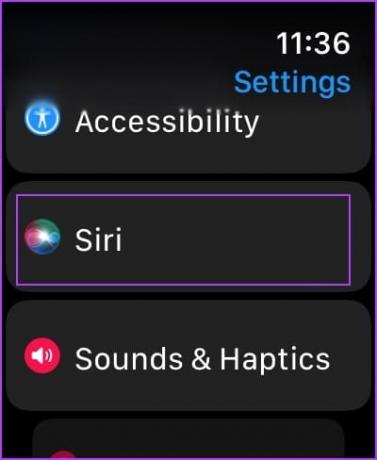 Siri på Apple Watch-inställningar