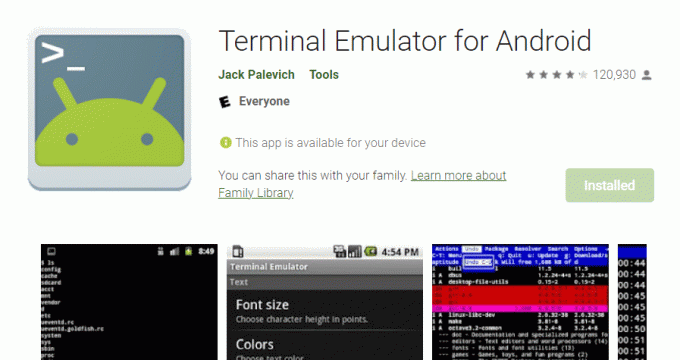 Terminal Emulator google play store