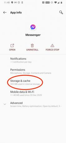 Dotaknite se Storage & Cache