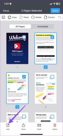 adicionar páginas PDF no iPhone usando o PDF Expert