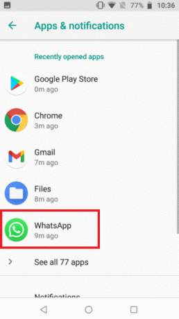 Koppintson a Whatsapp elemre. | Whatsapp kamerabeállítások