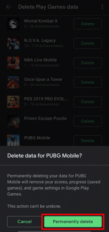 انقر فوق حذف نهائيًا لحذف الحساب نهائيًا | كيفية حذف حساب PUBG Mobile الخاص بك بشكل دائم