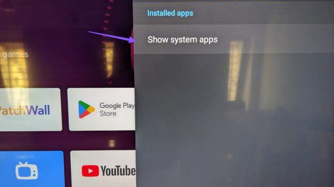 zobraziť systémové aplikácie Android TV