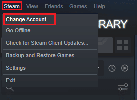 spremenite račun steam