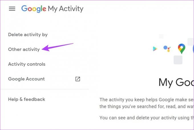Cliquez sur Autre activité Google