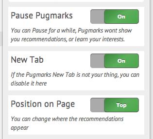 Налаштування Pugmarks