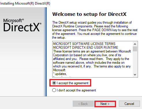 Zainstaluj ponownie DirectX 