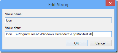 Windows Defenderin kuvake