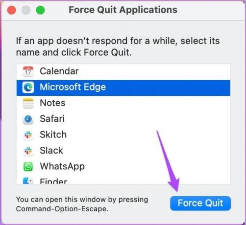 Erzwingen Sie das Beenden von Edge auf dem Mac 