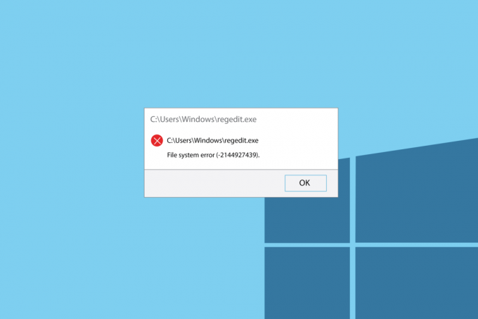 Correction de l'erreur de système de fichiers 2144927439 dans Windows 10