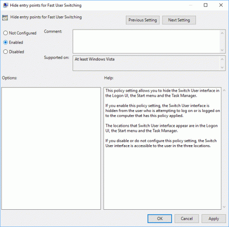 Kako onemogućiti brzo prebacivanje korisnika u sustavu Windows 10