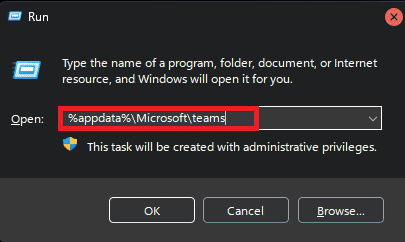 %appdata%\Microsoft\teams-Befehl