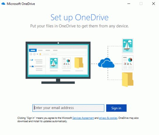Zoek naar OneDrive met behulp van de zoekbalk en druk op enter