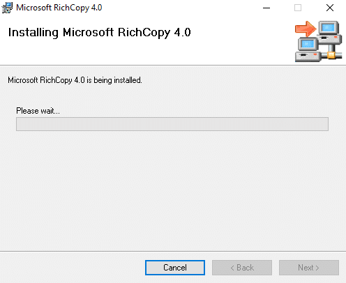 התקנת Microsoft RichCopy תתחיל