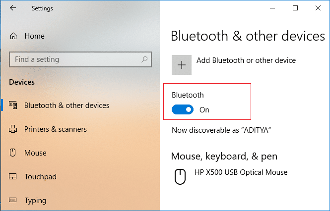 Bluetoothi ​​ei saa Windows 10-s välja lülitada