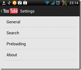 You Tube Android 1-hez