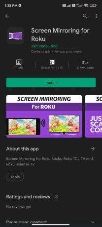 Screen Mirroring per Roku