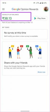 Créditos de Google Opinion Rewards