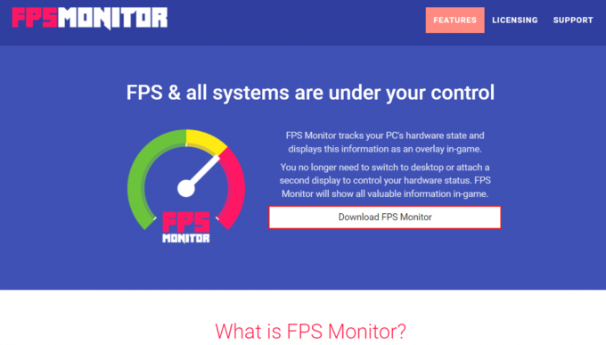 ladda ner FPS Monitor från den officiella webbplatsen. 5 bästa FPS-räknare Windows 10