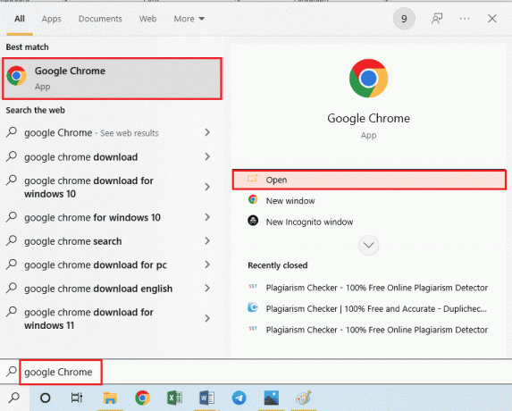 uruchom aplikację Google Chrome 