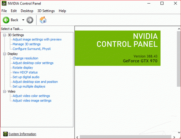 Popravite nedostatak upravljačke ploče NVIDIA u sustavu Windows 10