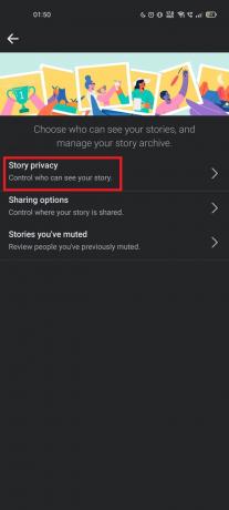 Klepnite na Story privacy | ako len mne odporúčané fotografie na Facebooku