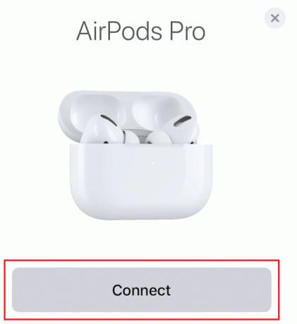 Dodirnite gumb Connect kako bi se AirPods ponovno uparili s vašim iPhoneom.