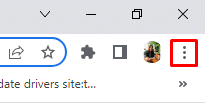 Sekarang klik tiga titik di Google Chrome.