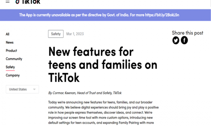 TikTok, 새로운 화면 시간 컨트롤 출시