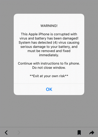 Apple-Virus-Warnmeldung auf dem iPhone beheben