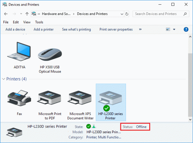 Windows10でプリンターをオンラインに戻す方法