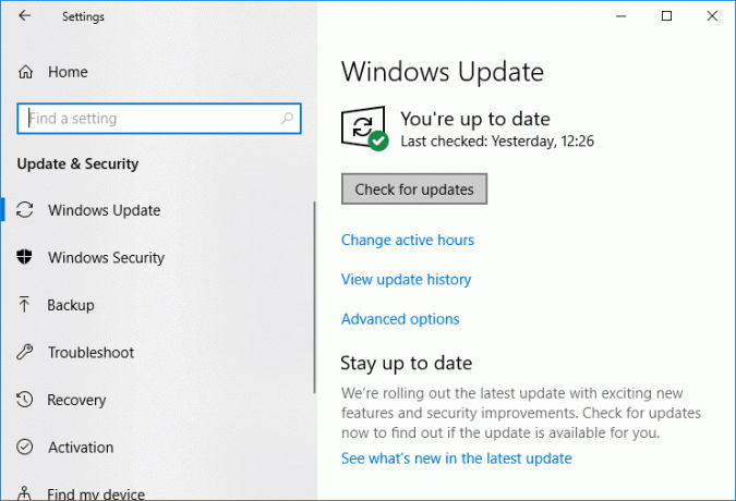 Verificați actualizările Windows
