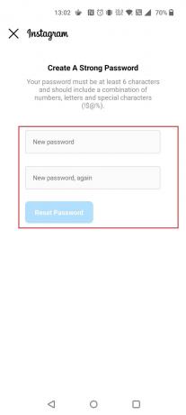 Zadajte a znova zadajte nové heslo. Klepnite na Obnoviť heslo 