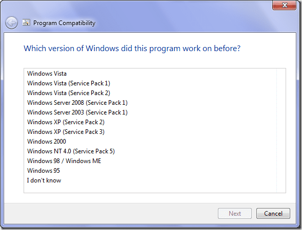 Kuri Windows versija