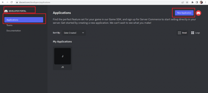 ไปที่ Discord Developer Portal และสร้างแอปพลิเคชันใหม่ วิธีตั้งค่าบอทกฎบน Discord