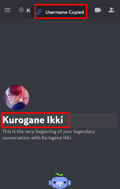 Nakon što je ovo omogućeno, možete dodirnuti bilo čiji korisnički profil i kopirati Copy ID koji će kopirati Discord ID osobe u vaš međuspremnik