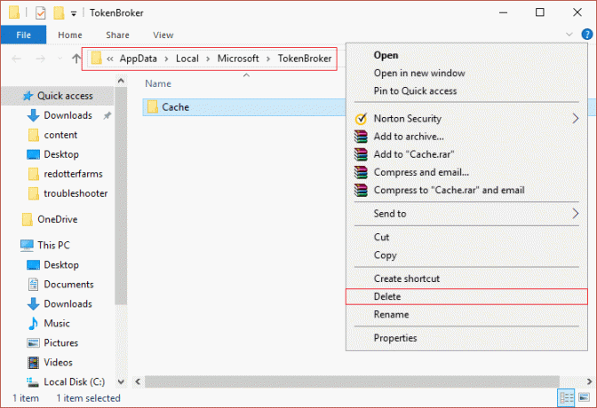 Ta bort Cache-mappen permanent för att fixa Windows Store-fel 0x803F7000 i Windows 10