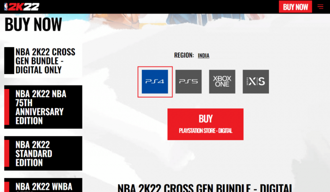 Sito NBA 2K22 Acquista PS4 | aggiornamento richiesto NBA 2K16