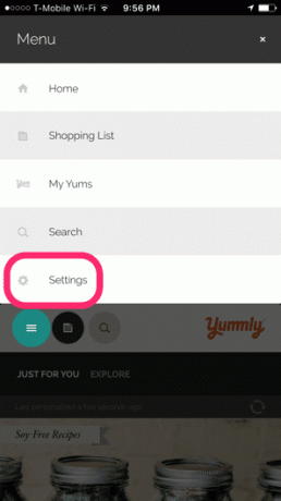 „Yummly App“ receptai Dietos nuostatos 1