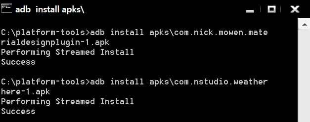 Installer APK-filer ved hjelp av ADB
