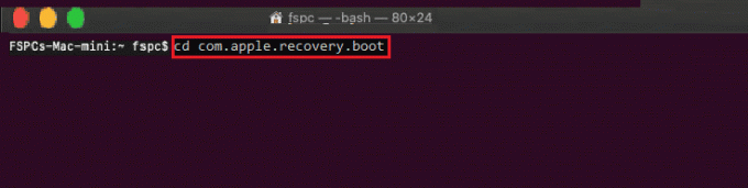 cd com.apple.recovery.boot komanda
