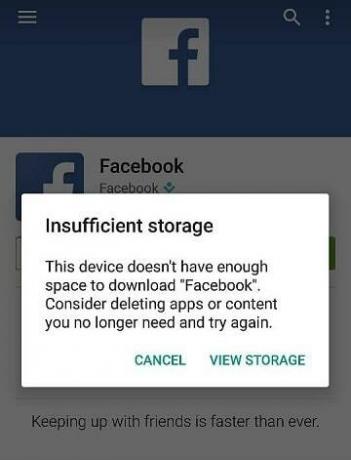 إصلاح خطأ التخزين غير الكافي المتاح على Android