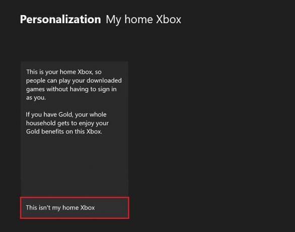 Pasirinkite Padaryti tai mano namų Xbox