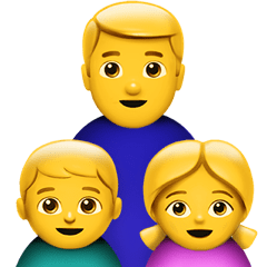 Apple Emoji Singelfamilj pappa